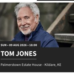 Tom Jones x3 Tickets - Palmerstown House, Kildare