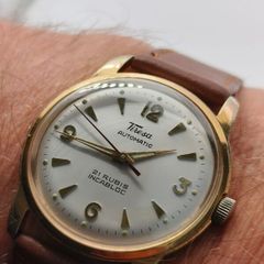 Vintage Tiresa Automatic Swiss ETA 2451,  21 Jewels, 20 Micron Gold Plated Watchmaker Restored