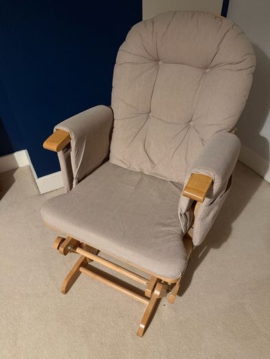 Babylo Milan Glider Chair & Matching Gliding Footstool, Excellent Condition