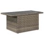 7 Piece Garden Sofa Set with Cushions Grey Poly Rattan Acacia Image 5