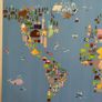 Canvas Map of World Largs 80cm x 60cm kids room Image 7