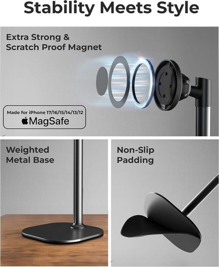 COOPER MagStand Magnetic Phone Stand for Desk, Magsafe Phone Stand - 2-Pack - Boxed