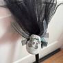 Girls' Witch Halloween Costume with Skeleton Broom. Age 10 / 12 Image 3
