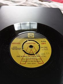 The world at their feet 7" vinyl PROMO John Shakespeare orchestra