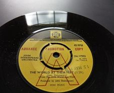 The world at their feet 7" vinyl PROMO John Shakespeare orchestra