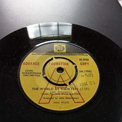 The world at their feet 7" vinyl PROMO John Shakespeare orchestra
