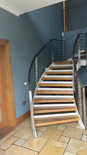 Stainless steel staircase