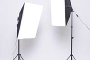 Photography Lighting Kit 2x 135W Continuous Lighting Kit 20"x28"/50x70cm Softbox Soft Box Photo Studio Set Light Bulbs Lamp 5500K Photography E27 Socket Softboxes UK Plug