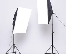 Photography Lighting Kit 2x 135W Continuous Lighting Kit 20"x28"/50x70cm Softbox Soft Box Photo Studio Set Light Bulbs Lamp 5500K Photography E27 Socket Softboxes UK Plug