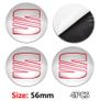 56mm Car Badge Wheel Center Cover Stickers Hub Caps Decal for Seat Cordoba Toledo Cupra Ateca Leon Mk1 Mk2 Mk3 5f 1p Ibiza 6f FR Image 2