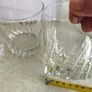 Multi-Purpose Crystal Beverage Tumbler Drinking Glass Set of 4 each 2 matching not stamped.. Image 7