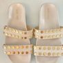 Nine West cream and gold sandals, extremely comfortable, size 5W Image 2