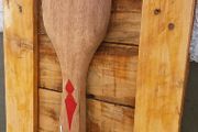 Rustic "fork u" wood art wall sign
