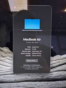 Apple MacBook Air 13-Inch (M4, 2025) - 16GB RAM - Midnight - Pristine / Like New