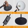 Modern Grey-Black Gold Reading Floor Lamp, Adjustable LED Standing Floor lamp, E27 Bulb Base, LED Floor Light for Bedroom, Living Room, Library,Office (FREE POSTAGE) Image 3