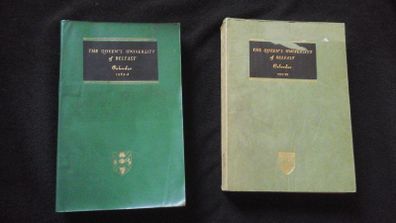 The Queens University Belfast Vintage Calenders 1967-1968 & 1974-1975
