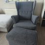 Strandmon Ikea Armchair And Footstool Image 3
