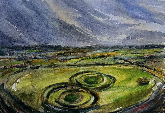 hill of tara watercolour