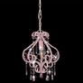 Ceiling Lamp with Beads Pink Round E14 Image 3