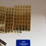 Adhesive numbers and letters  black gold metal Image 3