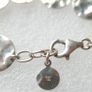 D&F 925 Sterling Silver Hammered Disc Bracelet Image 2