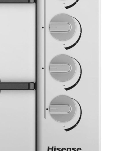 Built-in 60cm Gas Hob - Stainless Steel with 4 Cooking Areas, Easy Clean Surface, One -Hand Ignition, 60 x 52 x 8.9 cm (L x W x H)