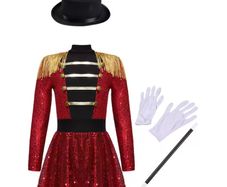 Circus Ringmaster Magician Costume up