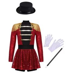 Circus Ringmaster Magician Costume up
