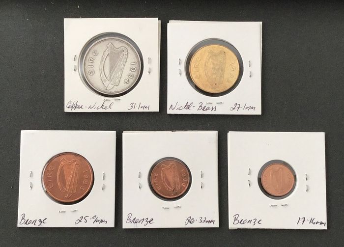 Ireland 1971 - 1998 x Five Coins