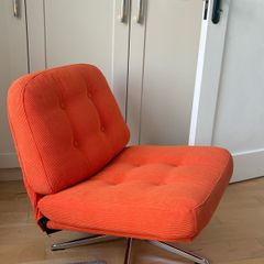 nordic orange swivel chair