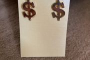 Dollar sign earrings