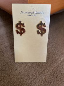 Dollar sign earrings