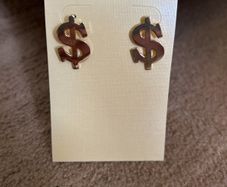 Dollar sign earrings