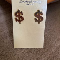 Dollar sign earrings