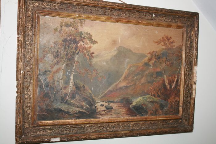 Vintage Oil on Canvas WINSOR 19" x 13"
