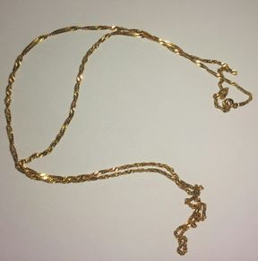 Long Gold Plated Sterling Silver Chain