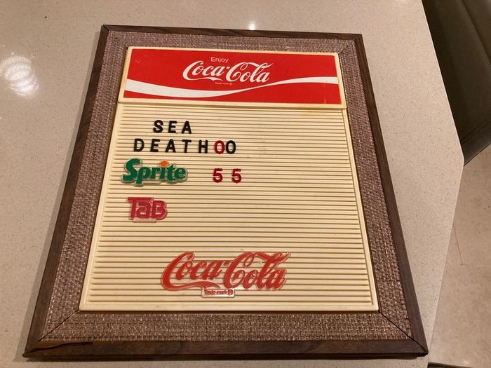 Coca Cola Menu Board American 80's