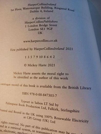Mickley Harte/ Devotion/ A Memoir/ 2021