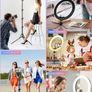 Ring Light with Tripod Stand & Phone Holder Tall, 12.6 inch Selfie Ring Lights for Makeup, Live Streaming, Tik tok, YouTube Video, Dimmable LED Circle Lights with Remote Total Height 187 cm/73.6 Inch (FREE POSTAGE) Image 2
