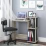 NEW SALE | Efficient Home Laptop Notebook Computer Desk, Study Desk, Writing Desk, Sonoma Oak/White, 100.6 (W) x 85.3 (H) x 39.6 (D) cm Image 5