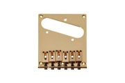Telecaster 6-Saddle String-Thru Bridge, Modern Saddles (Gold)