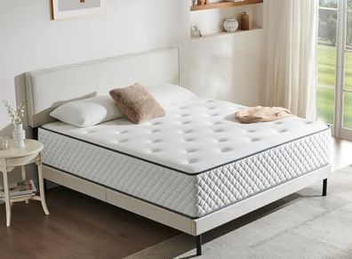 Double Mattress Hybrid Memory Foam and spring Mattress Medium firm (135x190x22cm)