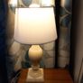 Vintage Marble Bedside Table Lamps Image 2