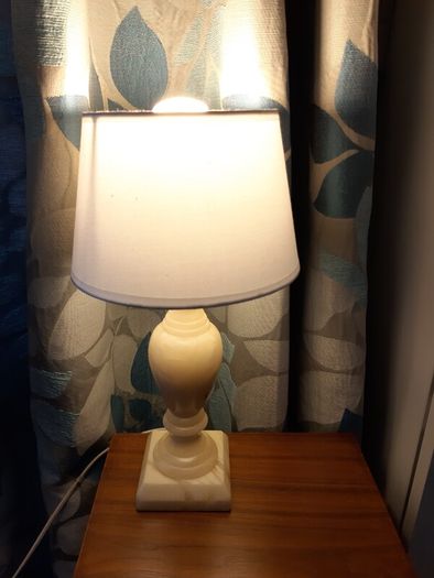 Vintage Marble Bedside Table Lamps