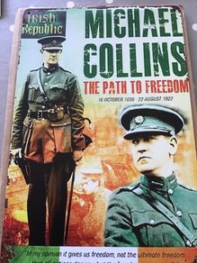 Metal Wall Plaque- Michael Collins - The Path to Freedom