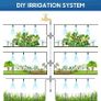 NEW SALE | 132+6.6FT Greenhouse Irrigation Hose, 154Pcs Garden Watering System Micro Drip Irrigation Kit with 4-Types Nozzles & 4x6-Way Connector & 1/4" Tubing Valve, Auto Plant Watering Device for Outdoor Image 6