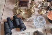 old vintage classic retro brass crystal ornaments