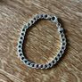 Men's silver curb bracelet Image 2