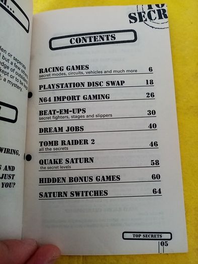 top secrets for Nintendo PlayStation 1 saturn