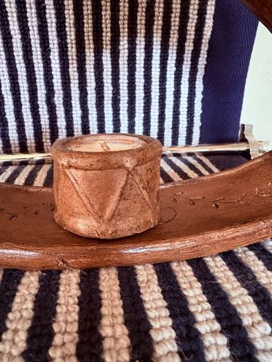 New bespoke wood effect vintage inspired rocking with candle and oversized bow